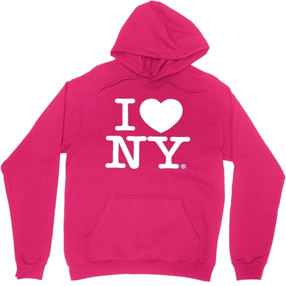 I LOVE NY Size S~ Hoodie Official Sweatshirt Hot Pink Top Shirt ~NYC - Picture 6 of 8
